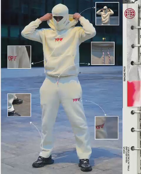 Ensemble hoodie crème – POPUP